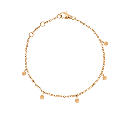 Tiny Coin Bracelet Rose Gold