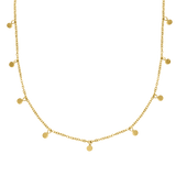 Tiny Coin Necklace Gold