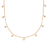 Tiny Coin Necklace Rose Gold