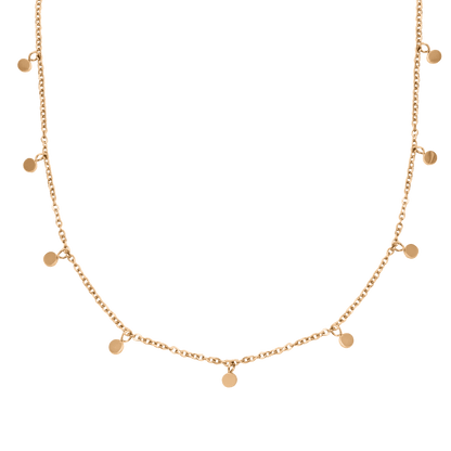 Tiny Coin Necklace Rose Gold