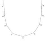 Tiny Coin Necklace Silver