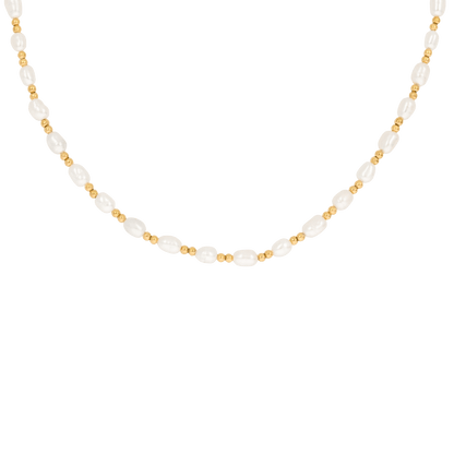 Summertime Pearl Necklace Gold