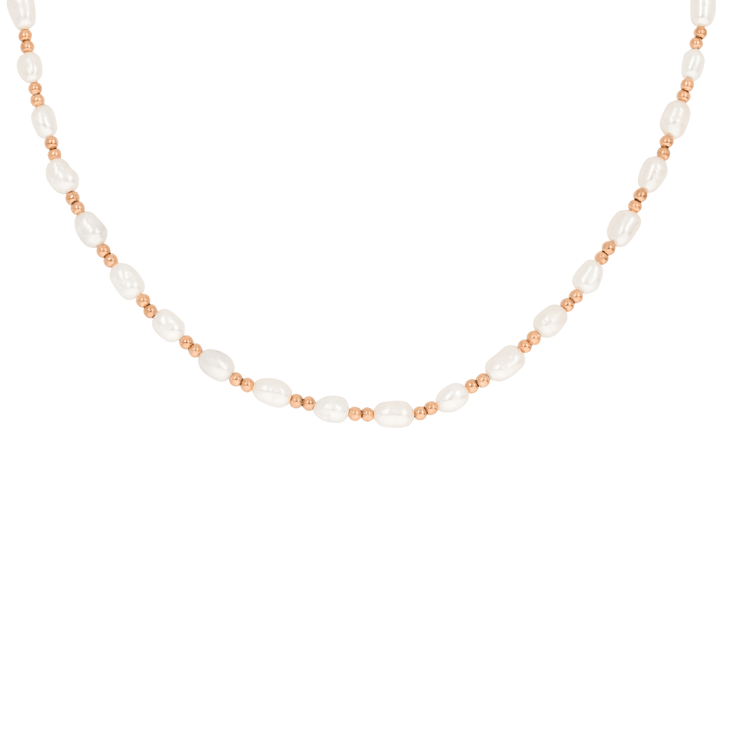 Summertime Pearl Necklace Rose Gold
