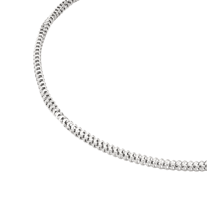 Box Snake Anklet Silver