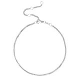 Box Snake Anklet Silver