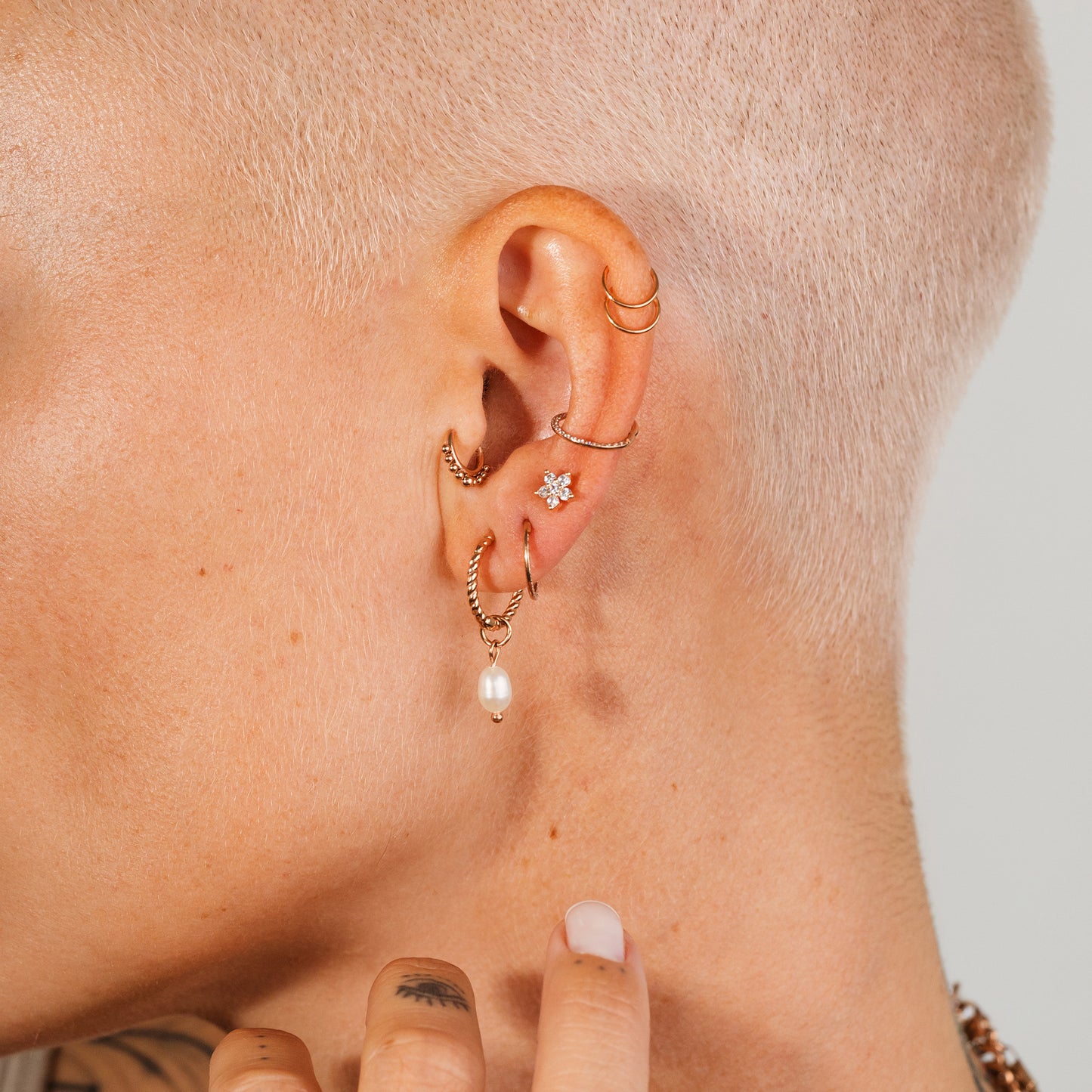 Radiant Click Piercing Rose Gold