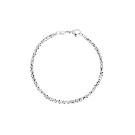 Braid Chain Bracelet Silver