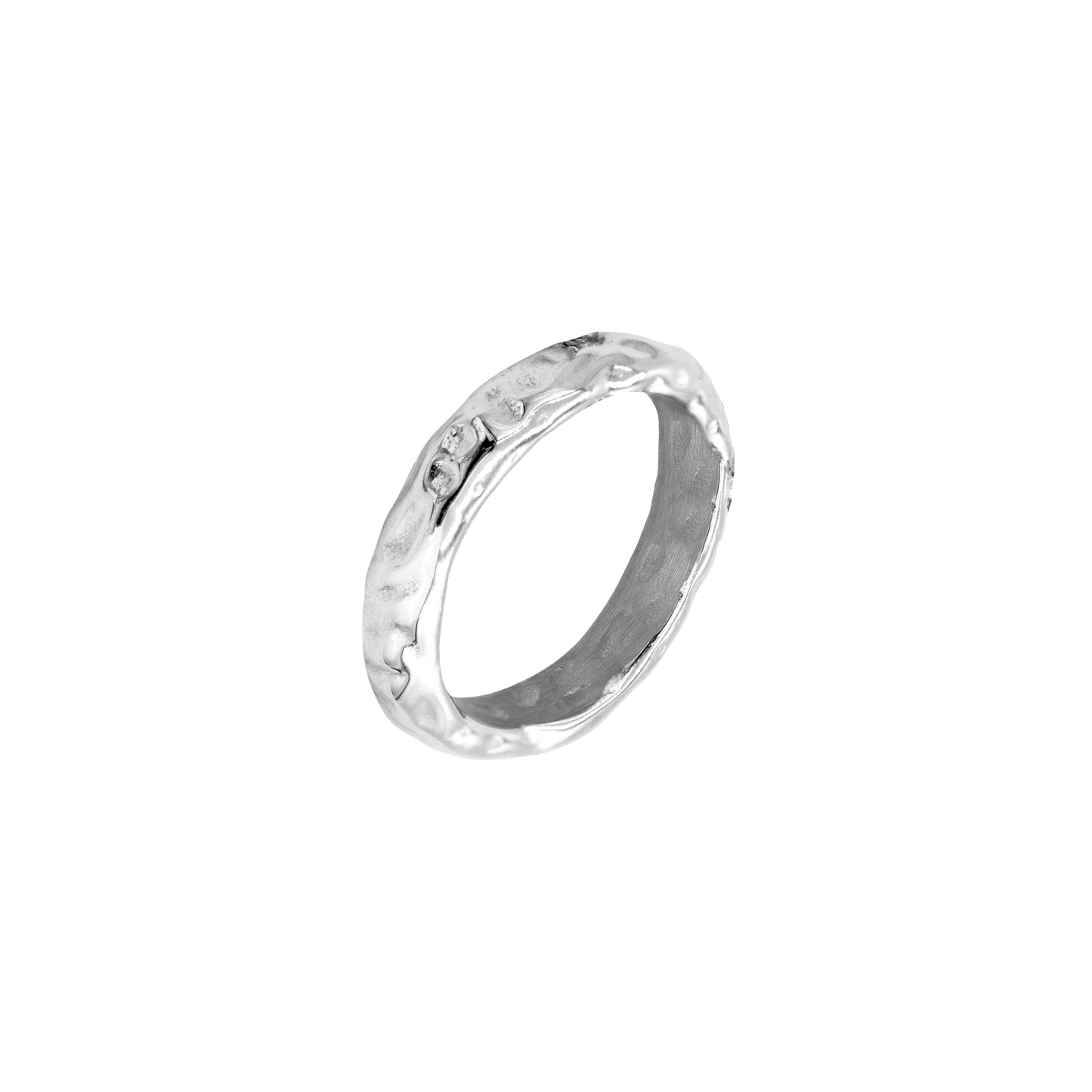 Hammered Unity Ring Silver