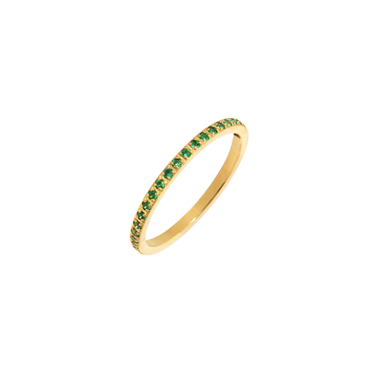 Green Sparkle Ring Gold