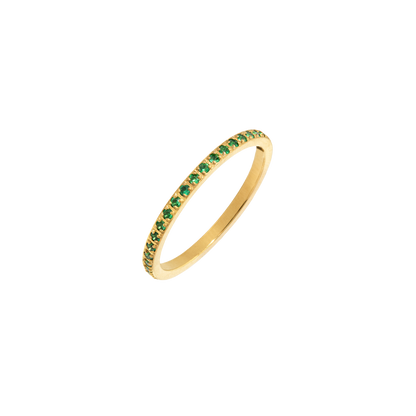 Green Sparkle Ring Gold