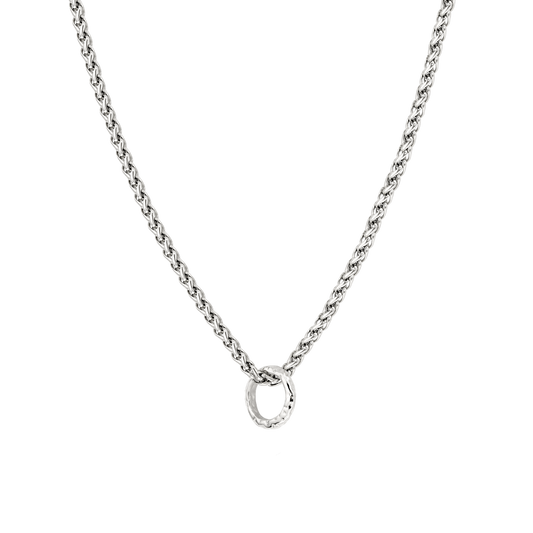 Hammered Unity Necklace Silver