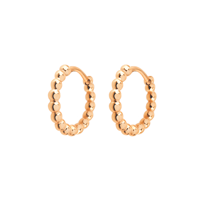 Pellet Hoops Rose Gold