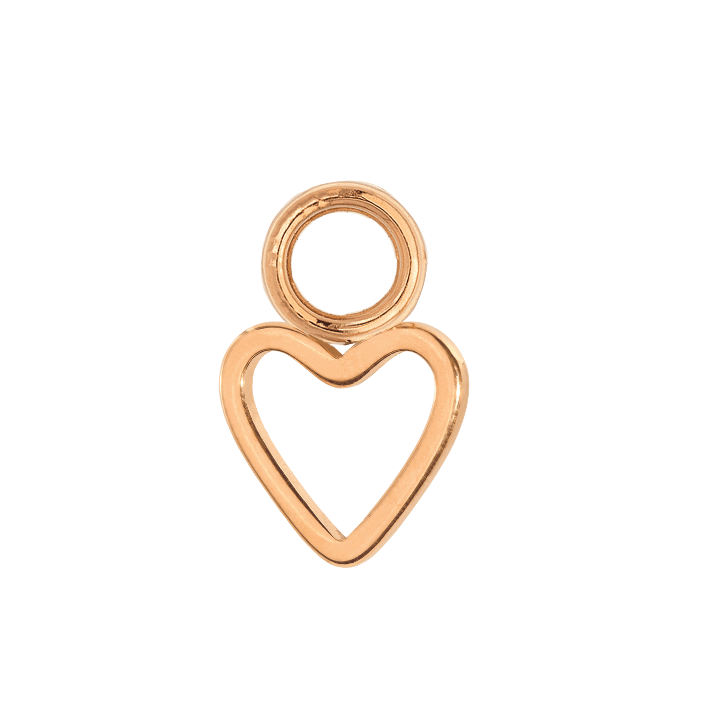 Light Heart Oval Hoopies Rose Gold