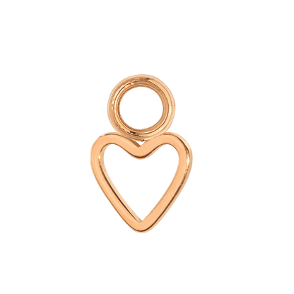 Light Heart Oval Hoopies Rose Gold