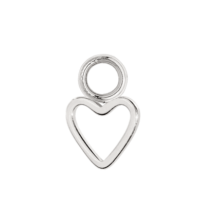 Light Heart Oval Hoopies Silver