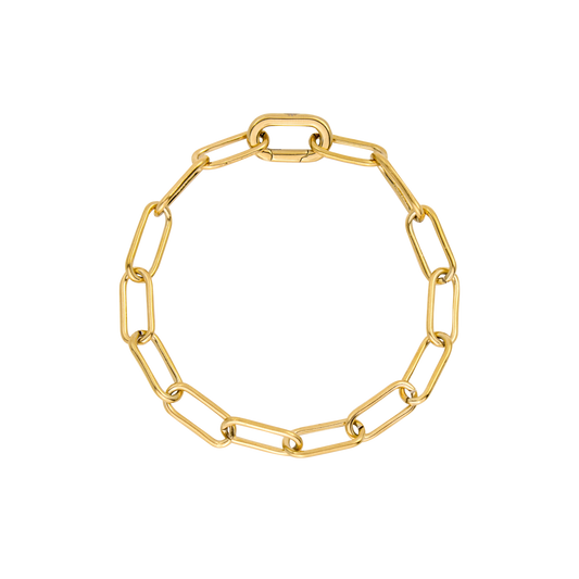Long Link Bracelet Gold
