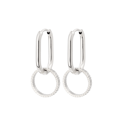 Oval Hoops and Stripes Silver