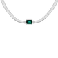 Radiant Emerald Necklace Silver