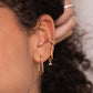 Rayos Oval Hoops Baby Rose Gold