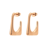 Rectangle Hoops Rose Gold
