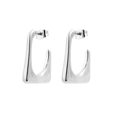 Rectangle Hoops Silver