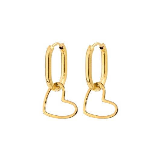 Simple Love Oval Hoops Baby Gold