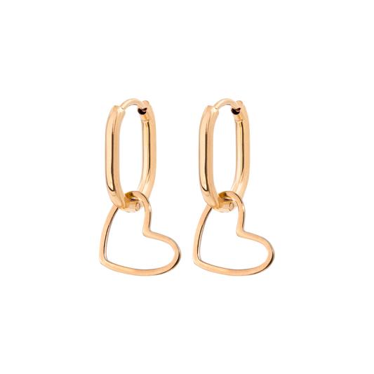 Simple Love Oval Hoops Baby Rose Gold