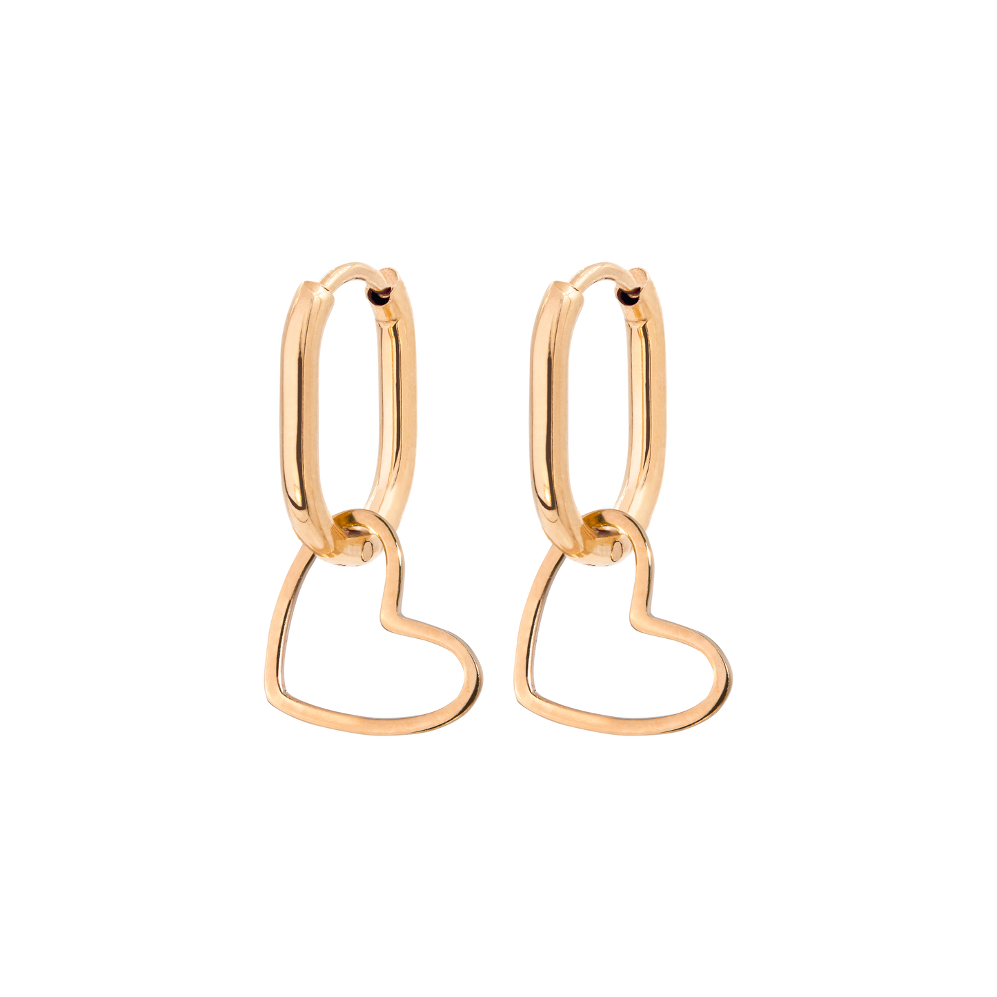 Simple Love Oval Hoops Baby Rose Gold