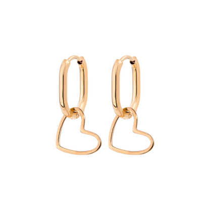 Simple Love Oval Hoops Baby Rose Gold