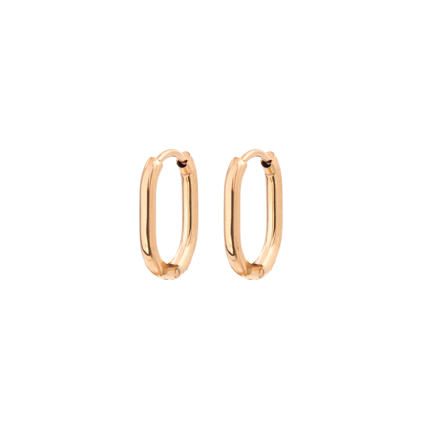 Oval Hoops Baby Rose Gold