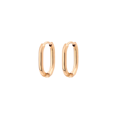 Oval Hoops Baby Rose Gold