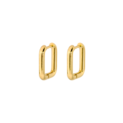 Square Hoops Gold