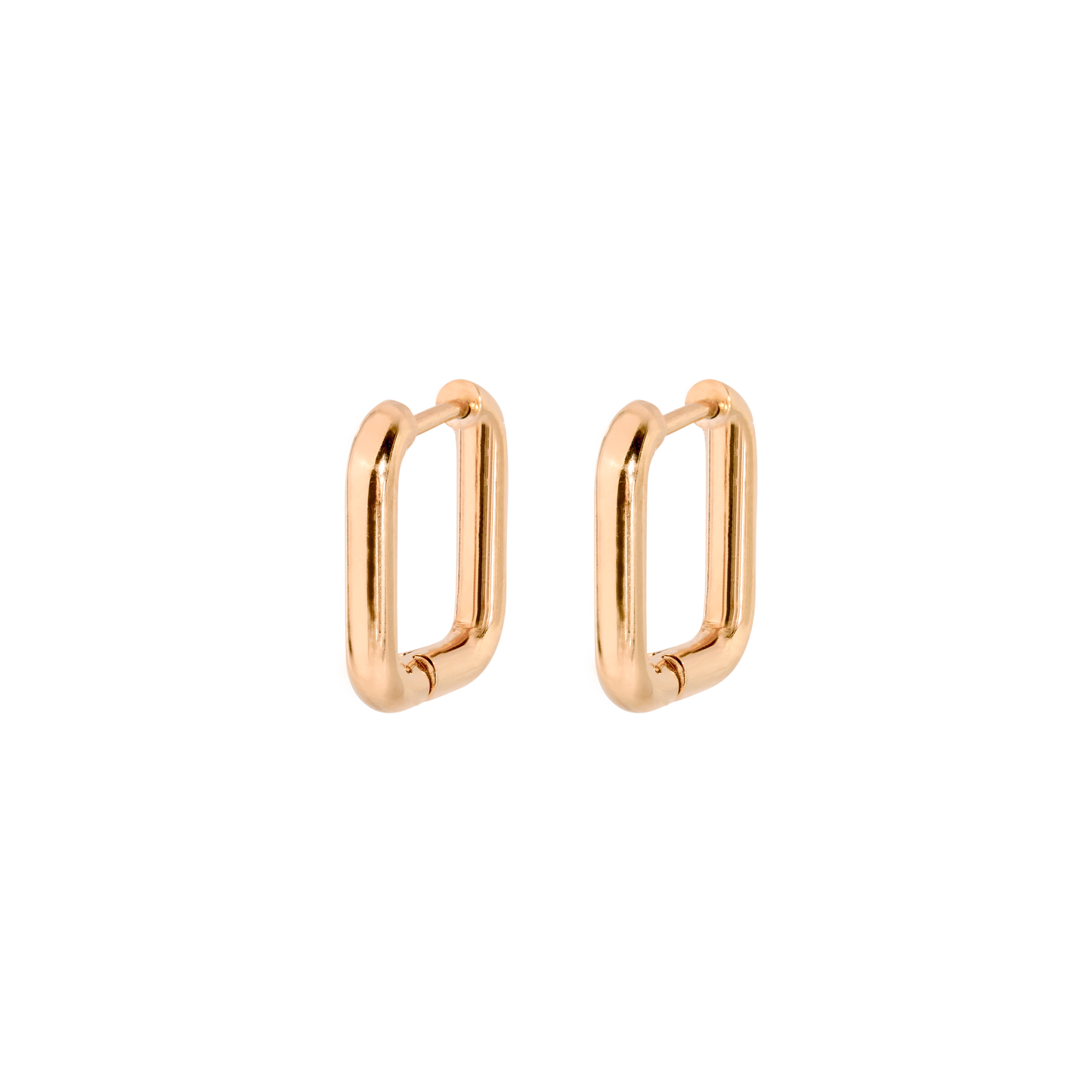 Square Hoops Rose Gold