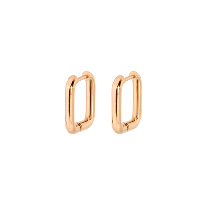 Square Hoops Rose Gold