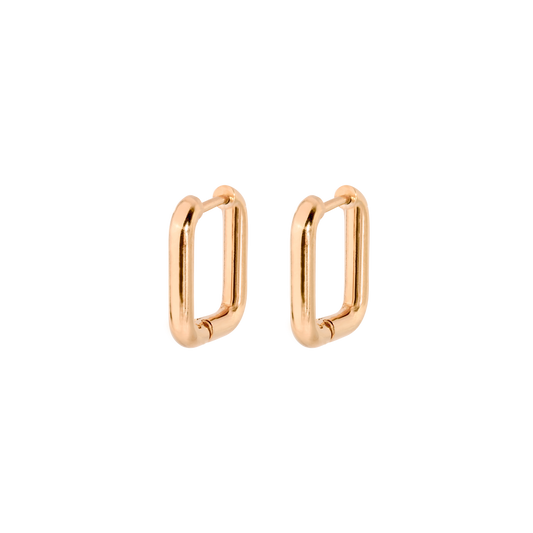 Square Hoops Rose Gold