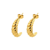 Towel Twist Hoops Gold