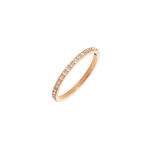 White Sparkle Ring Rose Gold
