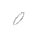 White Sparkle Ring Silver