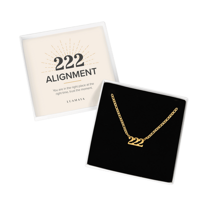 Angel Number 222 Necklace Gold