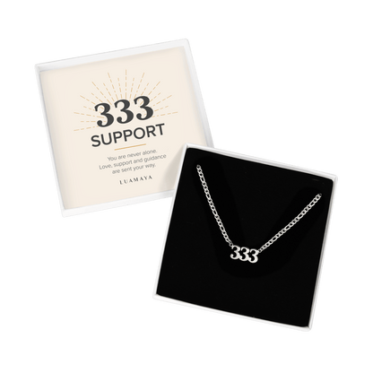 Angel Number 333 Necklace Silver