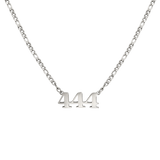 Angel Number 444 Necklace Silver