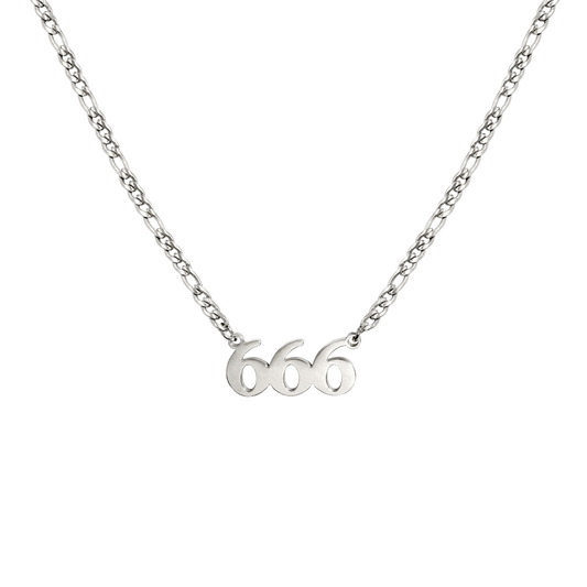 Angel Number 666 Necklace Silver
