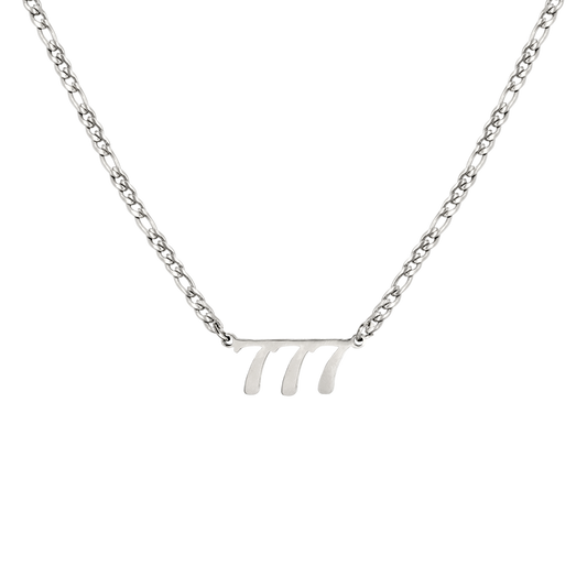 Angel Number 777 Necklace Silver
