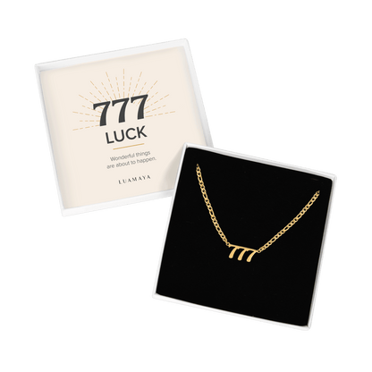 Angel Number 777 Necklace Gold