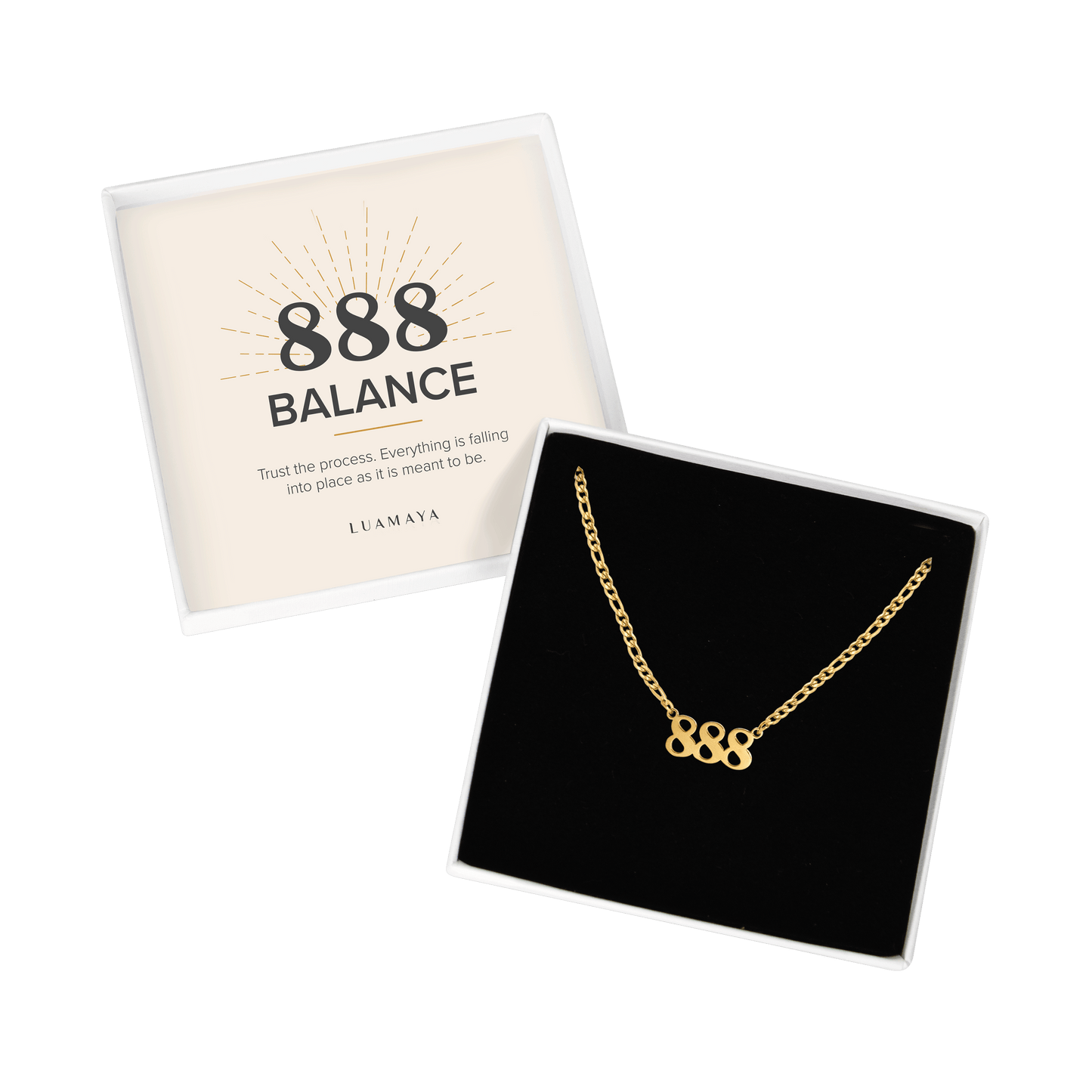 Angel Number 888 Necklace Gold