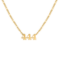 Angel Number 444 Necklace Gold
