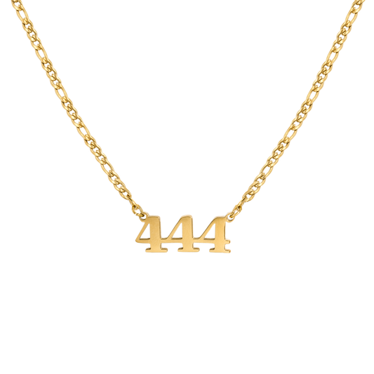 Angel Number 444 Necklace Gold