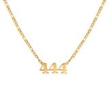 Angel Number 444 Necklace Gold