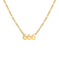 Angel Number 666 Necklace Gold