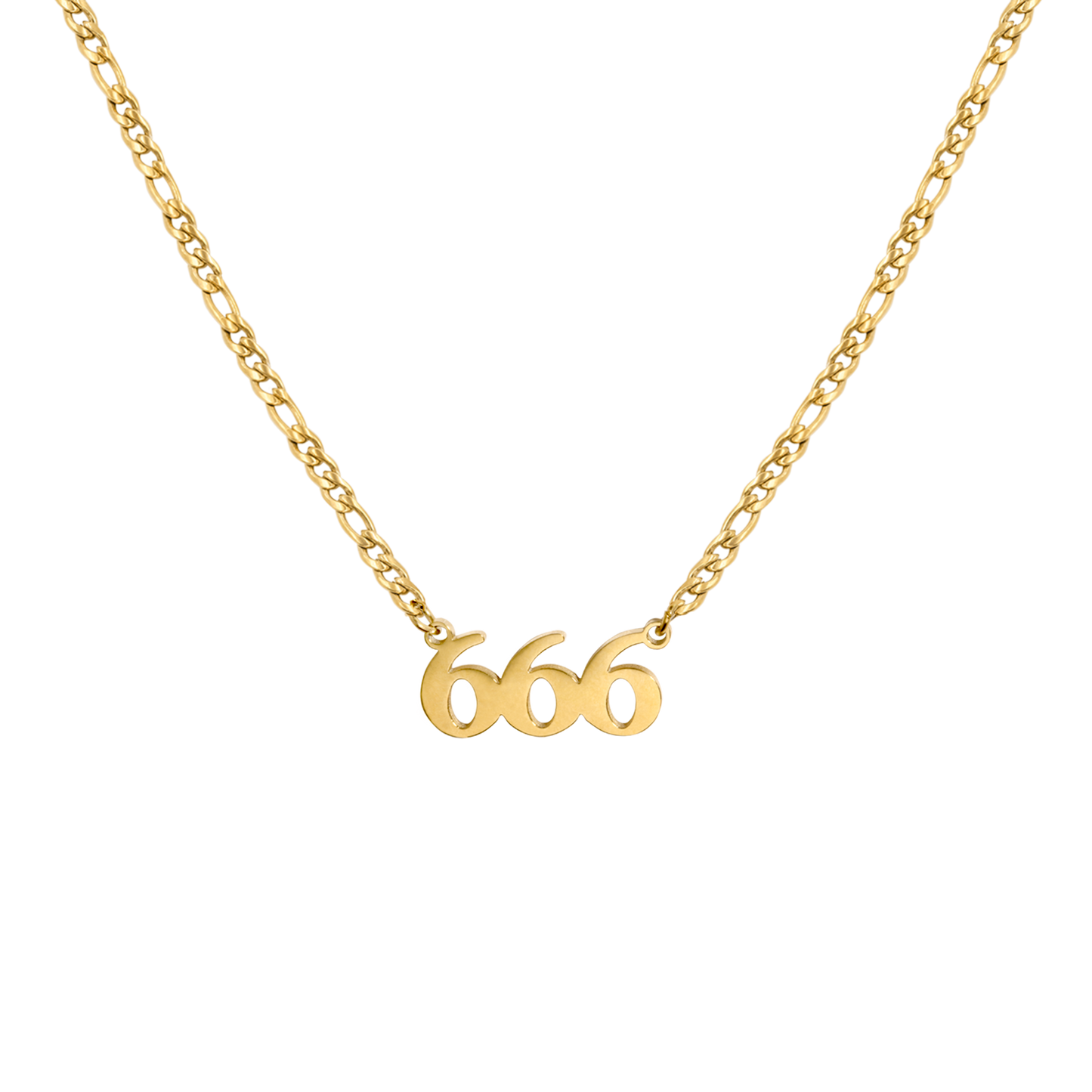 Angel Number 666 Necklace Gold